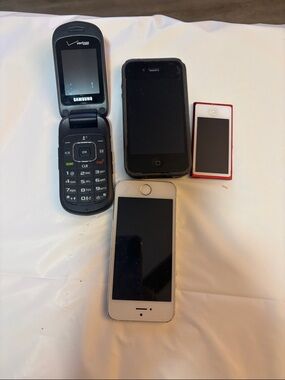 assortment of old phone